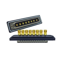 D SUB 8Pin Connector Straight Male Female Solder Type Serial Port 8Pin Waterproof 8W8 Solid pin High Current