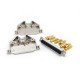 D-sub 8W8 Female Connector Straight Type Solder Type with Machine Pin with Metal Shell D-sub 8W8 Female Connector Straight Type Solder Type with Machine Pin with Metal Shell