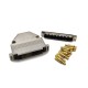 D-sub 8W8 Male Connector Straight Type Solder Type with Machine Pin with Metal Shell D-sub 8W8 Male Connector Straight Type Solder Type with Machine Pin with Metal Shell