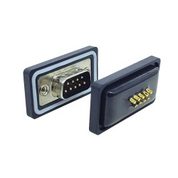 D SUB 9 Connector Straight Male RS232 serial port Solder 9Pin Waterproo Bur