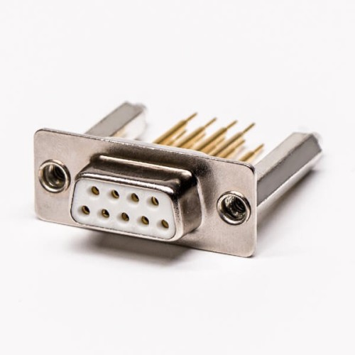 D sub 9 Pin Female Connector 180° Through Hole staking Type D sub 9 Pin Female Connector 180° Through Hole staking Type