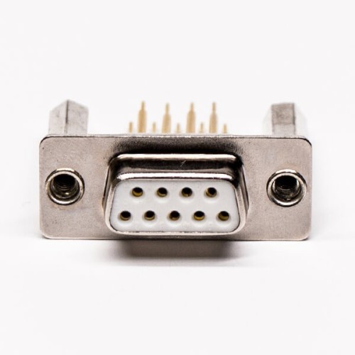 D sub 9 Pin Female Connector 180° Through Hole staking Type D sub 9 Pin Female Connector 180° Through Hole staking Type