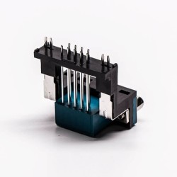 D Sub 9 Pin Solder Connector Male Right Angle 5.8 Elevated Type for PCB Mount