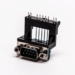 D Sub 9 Pin Solder Connector Male Right Angle 5.8 Elevated Type for PCB Mount 20pcs