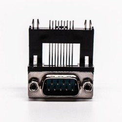 D Sub 9 Pin Solder Connector Male Right Angle 5.8 Elevated Type for PCB Mount