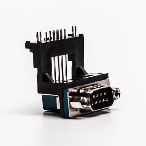 D Sub 9 Pin Solder Connector Male Right Angle 5.8 Elevated Type for PCB Mount D Sub 9 Pin Solder Connector Male Right Angle 5.8 Elevated Type for PCB Mount