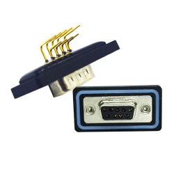 D SUB 9Pin Connector Right Angled Female Through Hole COM Serial Port 9Pin Waterproof Solid pin