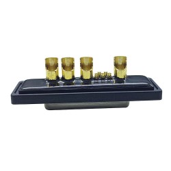 D SUB 9Pin Connector Straight Male Female Solder Type Serial Port 9Pin Aluminium Alloy Waterproof 9W4 Solid pin High Current