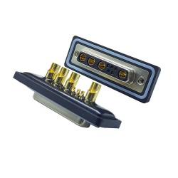 D SUB 9Pin Connector Straight Male Female Solder Type Serial Port 9Pin Aluminium Alloy Waterproof 9W4 Solid pin High Current