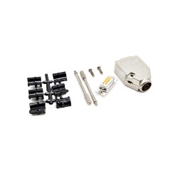 D SUB 9Pin Female Connector Straight Solder Type with Metal Backshell