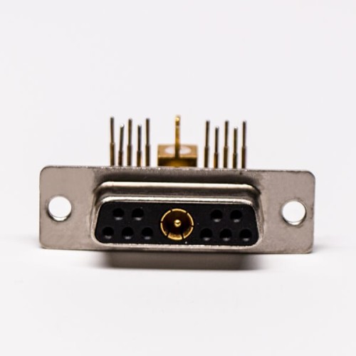 D SUB Coaxial Connector 11W1 Right Angled Solder Type Receptacle For PCB Mount D SUB Coaxial Connector 11W1 Right Angled Solder Type Receptacle For PCB Mount