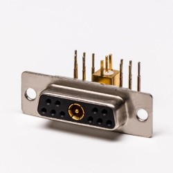 D SUB Coaxial Connector 11W1 Right Angled Solder Type Receptacle For PCB Mount 20pcs