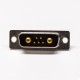 D SUB Combo Connector 7W2 Male 180° Through Hole with Staking