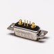 D SUB Combo Connector 7W2 Male 180° Through Hole with Staking