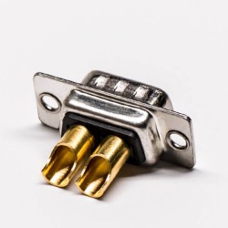 D SUB connector 2W2 Male Power Straight Solder Type For Cable