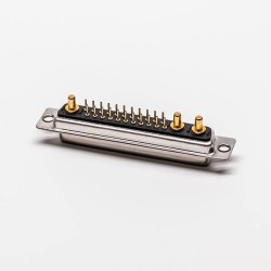 D SUB Connector Female 25W3 Through Hole 180° Staking Type For PCB Mount