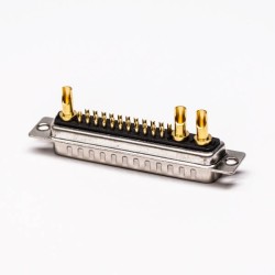 D SUB Connector Male 25W3 Solder Type 180° High Current for Cable with Staking