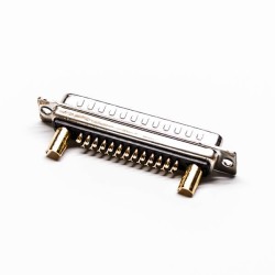 D SUB High Current 27W2 Male Solder Type Straight For Cable Connector