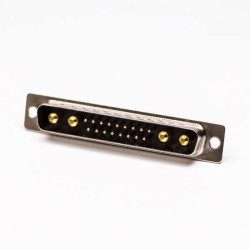 D SUB Male Connector Power 21W4 180° Solder Type for Cable with Staking
