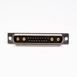 D SUB Male Connector Power 21W4 180° Solder Type for Cable with Staking 20pcs