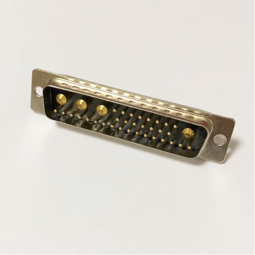 D SUB Male Connector Power 36W4 180° Solder Type for Cable with Staking D SUB Male Connector Power 36W4 180° Solder Type for Cable with Staking