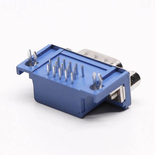 D-sub Male Connector Right Angled 15 Pin staking type D-sub Male Connector Right Angled 15 Pin staking type