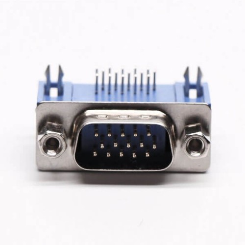D-sub Male Connector Right Angled 15 Pin staking type D-sub Male Connector Right Angled 15 Pin staking type