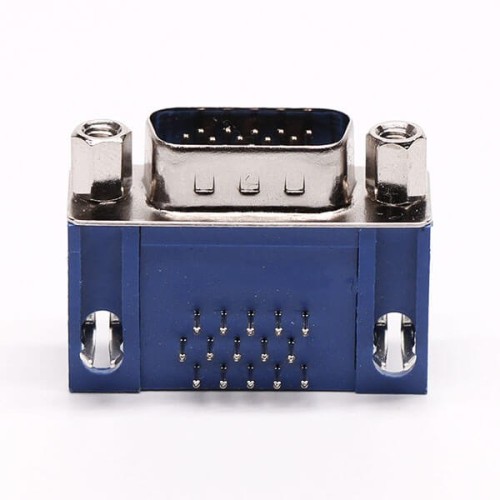 D-sub Male Connector Right Angled 15 Pin staking type D-sub Male Connector Right Angled 15 Pin staking type