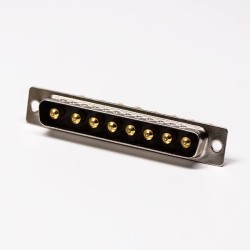 D SUB Power 8W8 Connector 180 Degree Male Solder Type for Cable with Staking