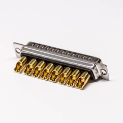 D SUB Power 8W8 Connector 180 Degree Male Solder Type for Cable with Staking