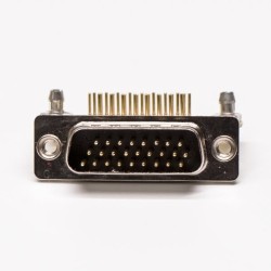 D sub Right Angle Plug 8.89 Staking type 26 Pin Machined Pin PCB Mount 20pcs