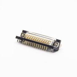 D SUB Right Angled Connector Female Machine 25 Pin Staking Type Through Hole for PCB Mount 20pcs