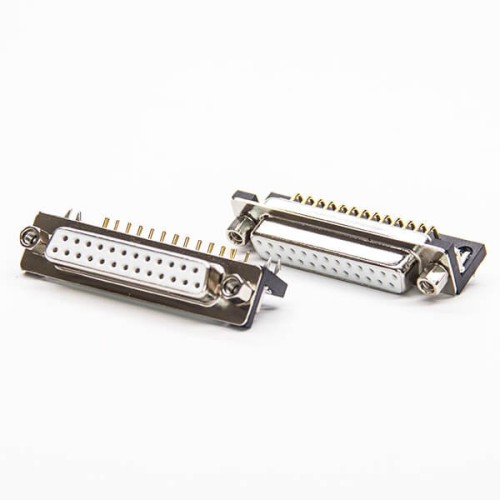 D SUB Right Angled Connector Female Machine 25 Pin Staking Type Through Hole for PCB Mount 20pcs D SUB Right Angled Connector Female Machine 25 Pin Staking Type Through Hole for PCB Mount 20pcs