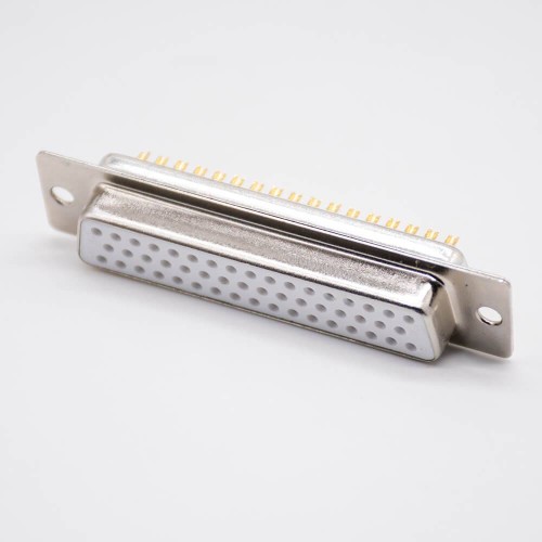 D Sub Solder Connector 180° Three Rows Machined Male 62 Pin Nickel Plating