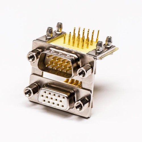 D SUB Stacked Connector 15Pin Male 90° 19.05 Staking type White Receptacle For PCB Mount D SUB Stacked Connector 15Pin Male 90° 19.05 Staking type White Receptacle For PCB Mount