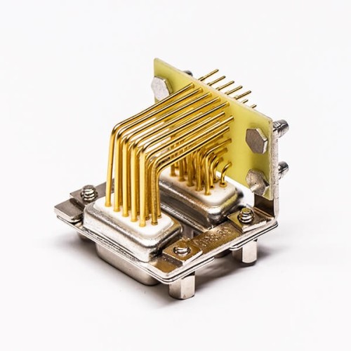 D SUB Stacked Connector 15Pin Male 90° 19.05 Staking type White Receptacle For PCB Mount D SUB Stacked Connector 15Pin Male 90° 19.05 Staking type White Receptacle For PCB Mount