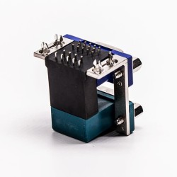 D sub Stacked Connector Degree Staking Type Though Hole for PCB Mount