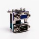 D sub Stacked Connector Degree Staking Type Though Hole for PCB Mount D sub Stacked Connector Degree Staking Type Though Hole for PCB Mount