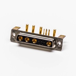 D SUB Staking Female Power 9W4 R/A Solder Type For PCB Mount 20pcs