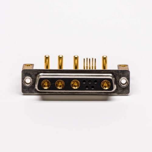 D SUB Staking Female Power 9W4 R/A Solder Type For PCB Mount D SUB Staking Female Power 9W4 R/A Solder Type For PCB Mount