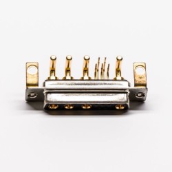 D SUB Staking Female Power 9W4 R/A Solder Type For PCB Mount