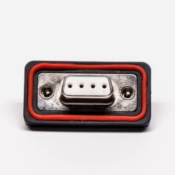 D sub Waterproof 4 Pin Female Straight Machined Connector for Cable 20pcs