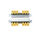 D-SUB13W6 Male Straight Solder Type 10A 20A 30A 40A Gold Plated Machine pin