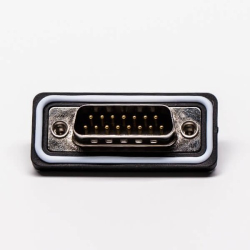 DB 15 Waterproof Male 180° Machined Cable Connector Solder Type DB 15 Waterproof Male 180° Machined Cable Connector Solder Type