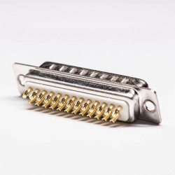 DB 25 Male Connector used with Coaxial Cable Straight Solder Type