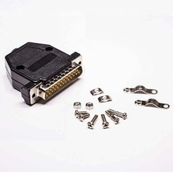 DB 25 Male Connector used with Coaxial Cable Straight Solder Type 20pcs