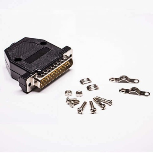 DB 25 Male Connector used with Coaxial Cable Straight Solder Type 20pcs DB 25 Male Connector used with Coaxial Cable Straight Solder Type 20pcs