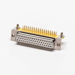 DB 50 Pin Connector Right Angled Female Mechined Pin Solder Type
