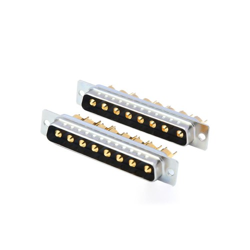 DB 8W8 Male 180° Through Hole 10A 20A 30A 40A Gold Plated Machine pin Single Hole
