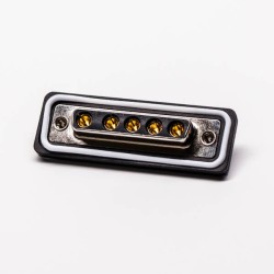 DB IP67 Female Straight 5w5 Machined Connector for Cable Solder Type 20pcs